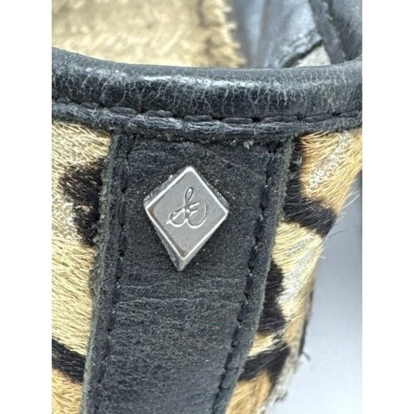 Sam Edelman Lida Calf Hair Leather Bead Embellished Leopard Aztec Espadrilles - Picture 4 of 4